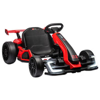 Garvee Ride - Série G : Kart électrique 24 V, avec moteur puissant de 300 W, mode Drift/Sport, grande batterie, pneus EVA, réglage de la longueur pour jouet de course en extérieur - Rouge