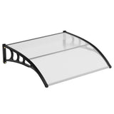 Garvee Awning For Door Entrance Window Canopy With Plastic Steel Bracket Polycarbonate Cover Clear Board 40x40 Inches - Clear Board