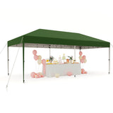 Garvee 10' X 20' Pop up Canopy Tent with 210 D Oxford Fabric, Portable Instant Commercial Canopy Including 12 Stakes 6 Sandbags for Farmers' Market, Wedding Event, Outdoor Camping, Green - Green