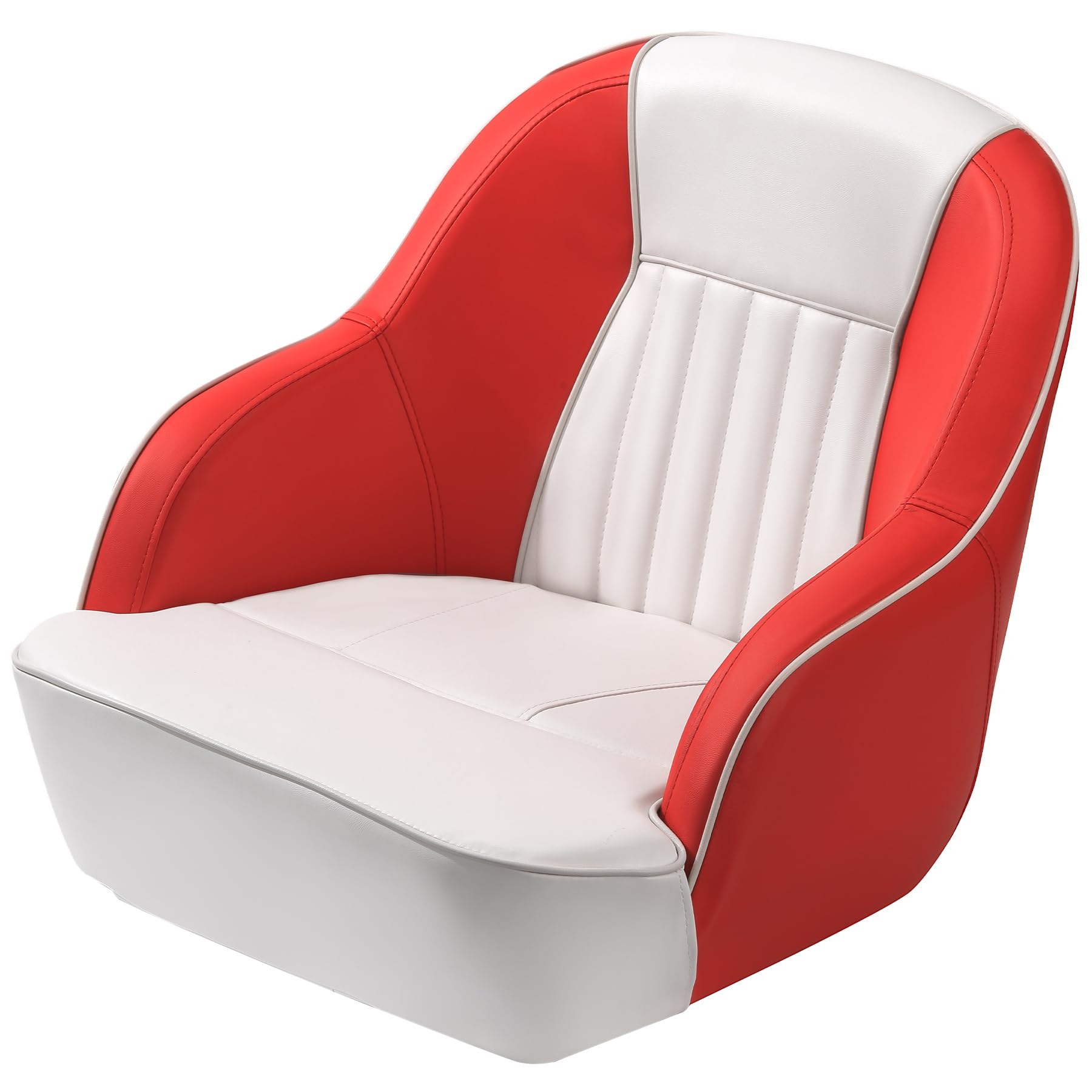 white and red captain bucket boat seat with thickened sponge padding