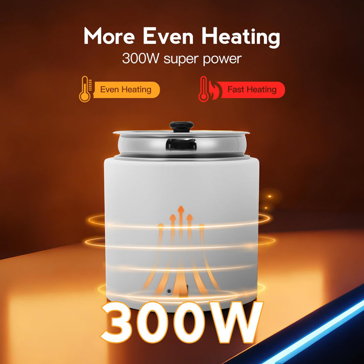 Even heating keeps soup hot all day with Garvee soup warmer