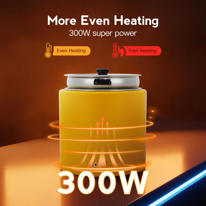 Even heating keeps soup hot all day with Garvee soup warmer