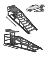 Garvee Hydraulic Car Ramps 5 T Heavy Duty Steel 11.61-16.21 in Lift Height Low Profile Truck Trailer Garage