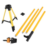 Garvee 12 Ft Telescoping Level Pole with Tripod, Adjustable Professional Telescoping Pole with 1/4 Inch by 20 Inch Pole Mount and 5/8"-11 Thread Adapter Rotary and Line Lasers