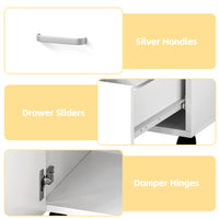Table de manucure Garvee blanche avec collecteur de particules électriques – 4 tiroirs, placard latéral, roues verrouillables et repose-poignet, bureau à ongles portable pour salon ou mobilier de rangement à domicile, blanc, standard américain