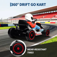 Garvee Ride - G Series: 6+,24V Drift Kart with 2X200W Strong Motor, 7AH Big Battery, Electric Pedals, Electric Go Kart Outdoor Race Toy - Red