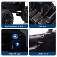 Garvee Toyota Voiture Électrique pour Enfants 24V Sous Licence 2 Places Camion Tout-Terrain avec Télécommande Musique Bluetooth Lumières LED Pelle Fonctionnelle