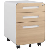 Garvee 3 Drawer Mobile File Cabinet with Lock, Under Desk Metal Filing Cabinet for Home Office, 5 Wheels, Fully Assembled, Black