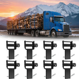 Garvee Trailer Stake Pocket Winch With 4 Cotter Pin Holes For Trailers Flatbeds Trucks 16200 LBS Utility Capacity Black - 8 Pack
