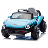 Garvee Kids Electric Vehicle Licensed Volkswagen | 12V Ride-On Toy With Remote Control | LED Lights, MP3, and Bluetooth | For Boys and Girls, Blue - Blue
