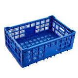 Garvee 52L Heavy-Duty Collapsible Milk Crate - Reinforced Plastic Storage Crate for Garage, Kitchen & Office - Foldable, Stackable, Lightweight, Multi-Use - 1Blue