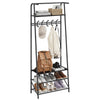 Garvee Hall Tree, Coat Rack with Shoe Storage Bench, Entryway Bench with Shoe Storage, 4-in-1 Coat Rack,Shoe Storage Organizer with 5 Hooks for Entryway,Hallway, Bedroom
