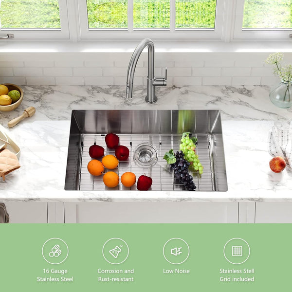 Durable stainless steel kitchen sink