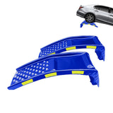 Garvee 2 Pack Heavy Duty Car Ramps With Night Warning Reflective Stickers For Home Garage Or Shop 35in Length Black - Blue