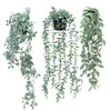 Garvee Artificial Hanging Plants 3 Pack Fake Potted Plants for Wall Indoor Outdoor Decoration Set Green