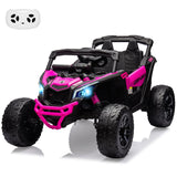 Garvee Ride - P Series: 12V Can-Am Ride-On UTV: Remote Control, Large Seat, Music, LED Lights, Spring Suspension, for Boys & Girls - Rose - Rose