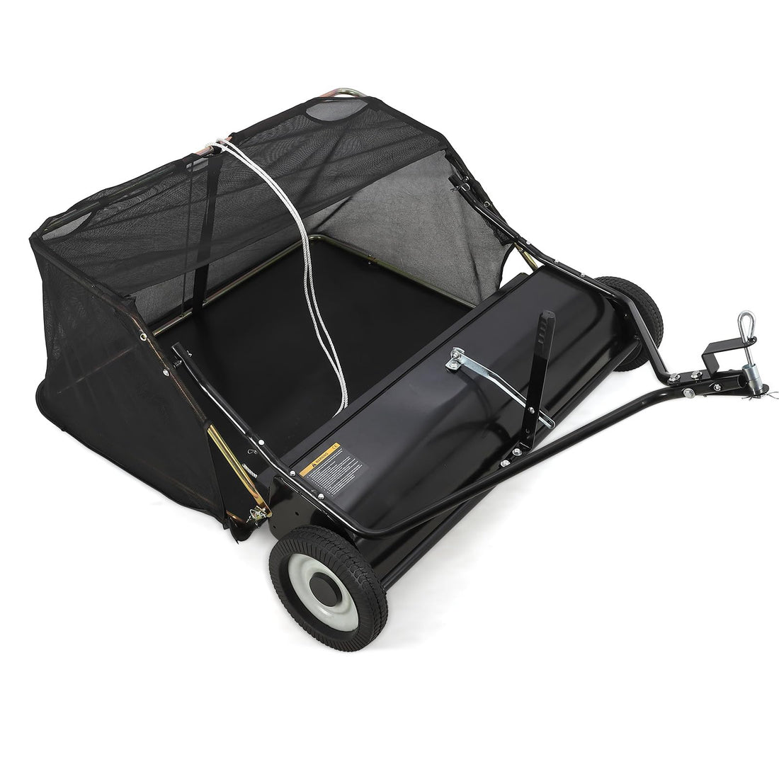 Ramasse-feuilles et herbe tractable Garvee 42 pouces, grande capacité, hauteur réglable, noir durable