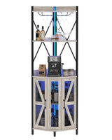 Garvee Conventional MDF Wine Cabinet Classic Design Durable Storage Versatile Use Smooth Surface - Grey