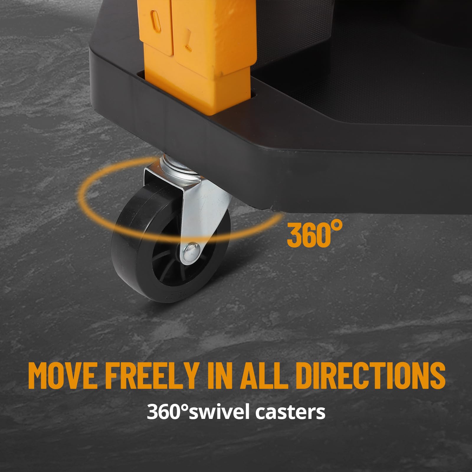 360 degree swivel casters for smooth rolling
