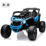 Garvee Ride - P Series: 12V Can-Am Ride-On UTV: Remote Control, Large Seat, Music, LED Lights, Spring Suspension, for Boys & Girls - Blue - Blue