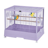 Garvee Bird Cage 28 in Portable Feeding Parakeet Budgie Cage with Temperature and Humidity Detection Purple - Purple