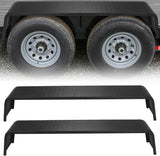 Garvee 2-Pack Steel Diamond Tread Trailer Fenders Fits 13-15" Tires Tandem Axle Car Hauler Cargo Trailers Detachable Design - Disassembly