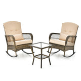 Garvee Patio Furniture Sets Outdoor Garden Seating Durable Comfortable Stylish - Grey-B-3 Pieces