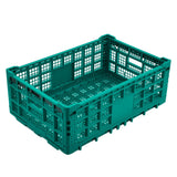 Garvee 52L Heavy-Duty Collapsible Milk Crate - Foldable Plastic Storage for Garage, Kitchen & Office - Multi-Use, Reinforced Walls, Lightweight Black - 1Green