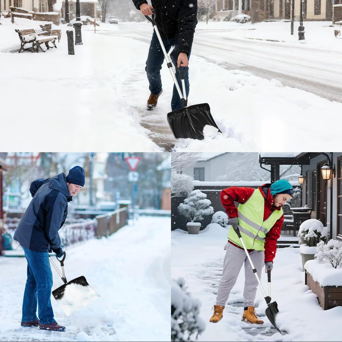 Snow shovel for driveway, walkway, and yard use