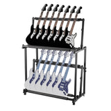 Garvee Guitar Stand for Multiple Guitars, Folding 14 Standing Floor Display Rack, Adjustable Metal Guitar Storage Holder with Soft Sponge, Black
