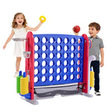 Garvee Giant Kids Connect 4 Game with Adjustable Height, 42 Rings, Durable PE/PP Material, Indoor/Outdoor Fun, Lightweight, Quick Assembly - Blue