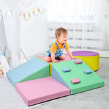 Garvee Foam Climbing Blocks for Toddlers and Preschoolers - Soft Climbing Indoor Set - Active Play Set for Climbing, Crawling, and Sliding, 5PCS - 