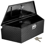 Garvee 33Inch Trailer Tongue Boxes,Heavy Duty Aluminum Trailer Tool Box With Lock and Keys,Diamond Plate Storage Box,Waterproof Trailer Box for Pick Up Truck Bed,RV Trailer,Black - Black