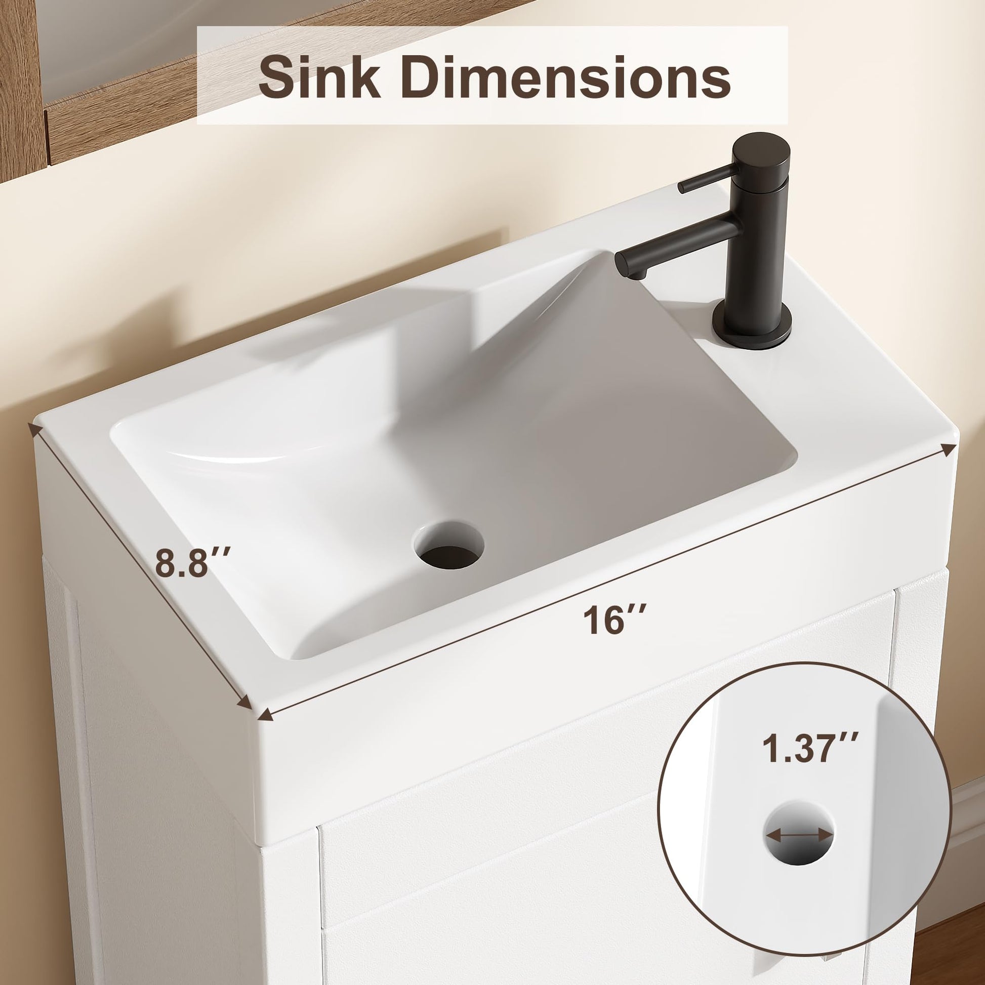 Seamless sink molded into vanity top for easy cleaning