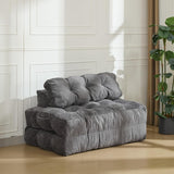 Garvee 3-in-1 Convertible Folding Sofa Bed With Pillow & Back Support For Living Room Bedroom, Portable, Adjustable, Space-Saving, Gray - Grey