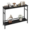 Garvee Entryway Console Table with Storage, 39.3” Rustic Sofa Table, Adjustable Shelf, MDF & Metal, Sturdy, Easy Setup, Black, Living Room