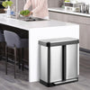 Garvee 19 Gallon Kitchen Trash Can, Hands-Free Recycle Trash Can Without Removable Liners, Stainless Steel Dual Kitchen Step Trash Can