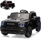 Garvee 24V Ride On Car Licensed RAM 2500 2 Seater Electric Truck For Kids Black - Black