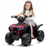 Garvee 6V Battery Powered ATV Car for Kids with Light and Music - Electric 4 Wheeler for Toddler, 3.5mph Max Speed, Red - Red