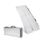 Garvee Wheelchairs Ramp Ultra Portable Lightweight Aluminum Folding Ramp for Wheelchairs Scooters 600Lb Heavy Duty Safety Lock Anti-Slip Surface