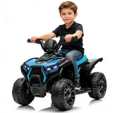 Garvee 6V Battery Powered ATV Car for Kids with Light and Music - Electric 4 Wheeler Toddler Ride On Toy, 3.5mph, Multi-Color - Blue