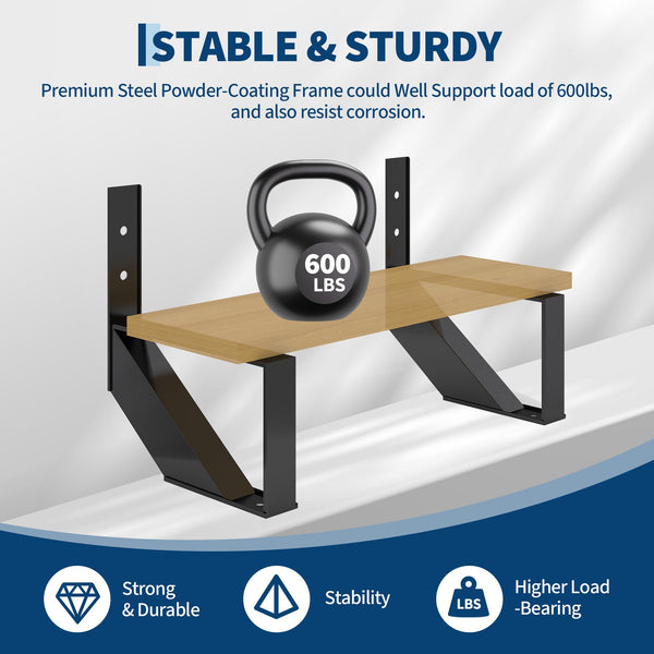 Triangular design supports 600 lbs