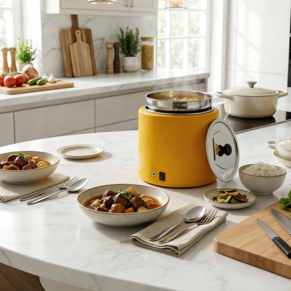 Durable commercial-grade stainless steel soup warmer body