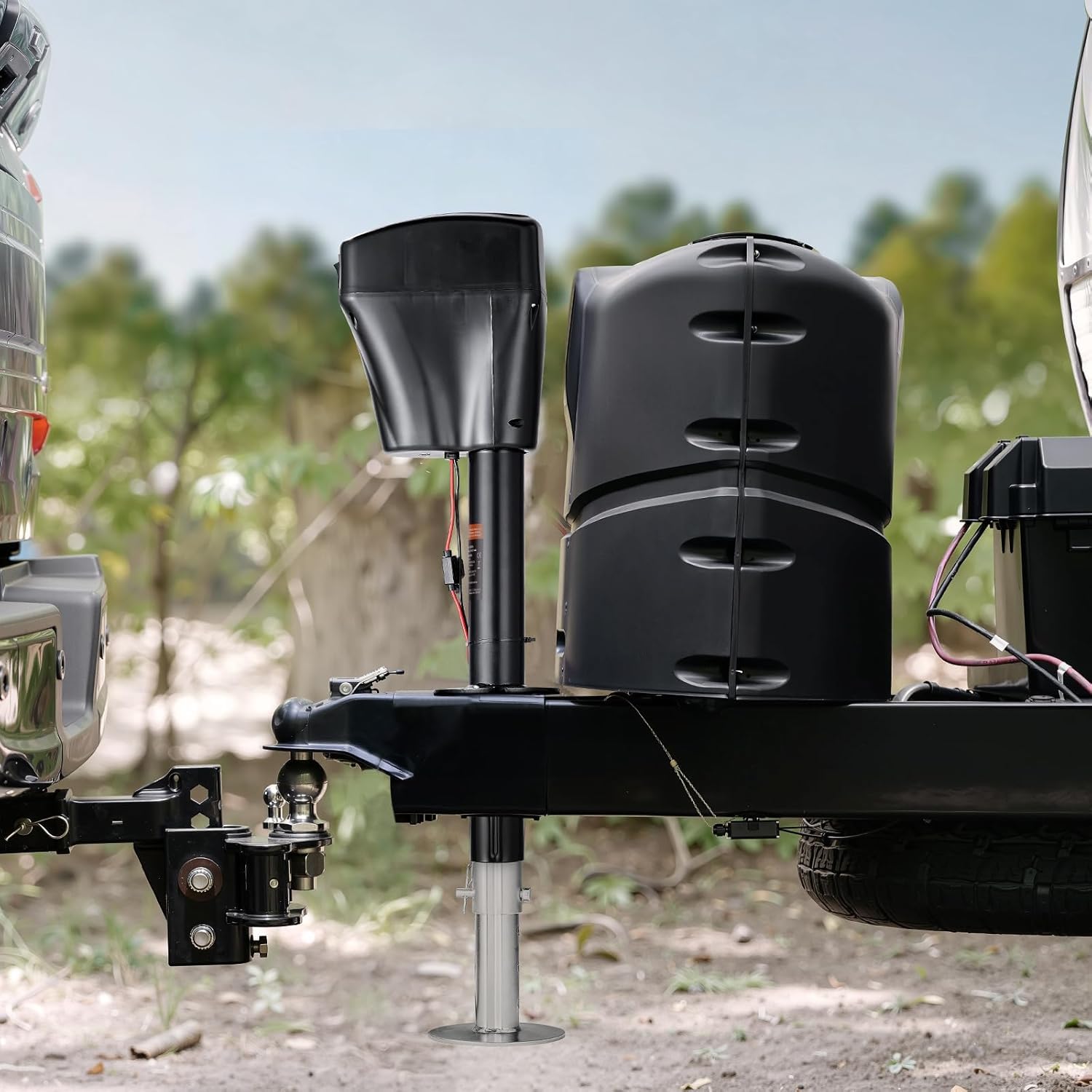 Garvee 5000 lbs electric trailer jack installed on trailer