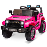 Garvee Ride - P Series: 12V Kids Ride-On Truck For Age 3+, Remote Control, LED, Music, 3 Speeds - Pink - Pink
