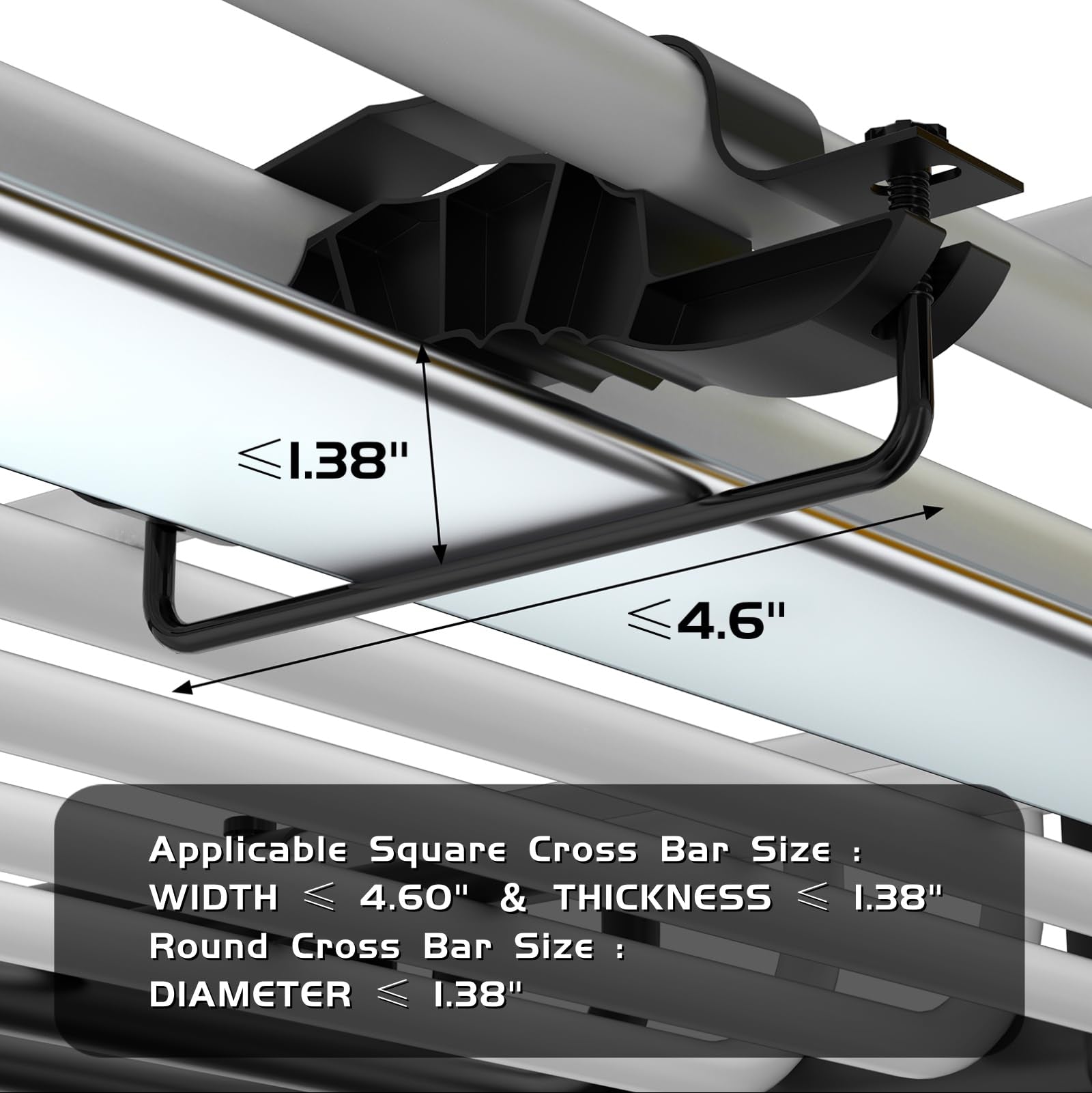 Universal U-bolt mounting for roof rack crossbars