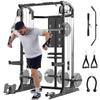 Garvee Power Cage 2000LBS Squat Rack with Dual Independent Pulley System for Home Gym Adjustable Cable Crossover System Black