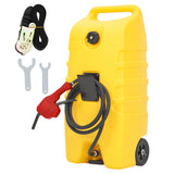 Garvee 14 Gallon Portable Fuel Tank With Manual Siphon Pump & 10FT Hose For Car ATV Boat Lawn Mower Generator Yellow - Yellow