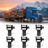 Garvee Trailer Stake Pocket Winch With 4 Cotter Pin Holes For Trailers Flatbeds Trucks 16200 LBS Utility Capacity Black - 6 Pack