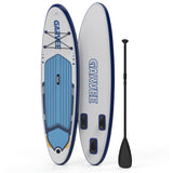 Garvee Inflatable Stand Up Paddle Board 10'6" with Premium Accessories, Non-Slip EVA Deck, Ultra-Light Carry Bag, Blue, 10.6ft for Youth & Adults
